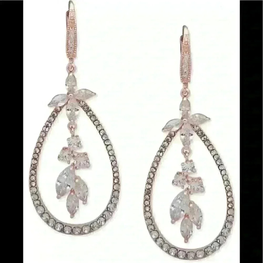 Anne Klein new Crystal Orbital Earrings